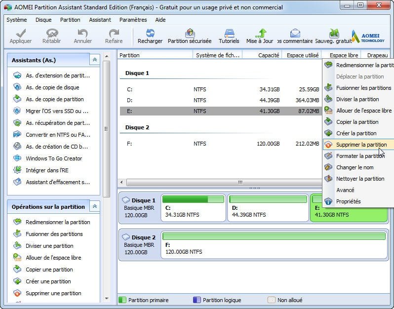 Comment Fusionner Deux Partitions Non Contigues Avec Windows 7 8 10